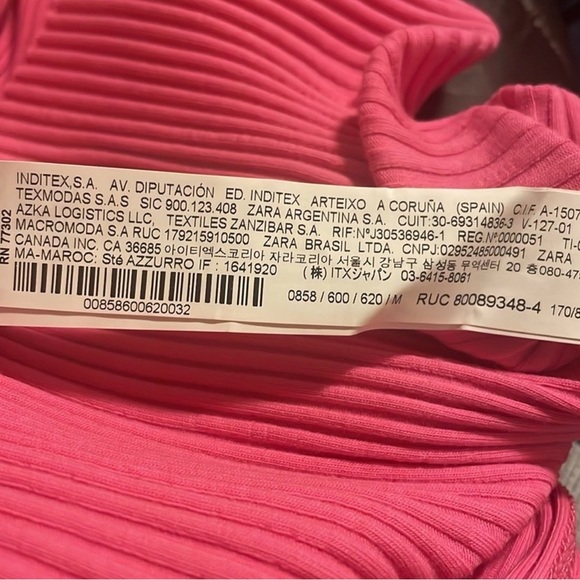 Zara Pink Ribbed Midi Dress - Picture 10 of 10